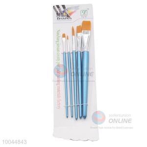 5Pieces/Set Different Shapes Professional Artist <em>Paintbrush</em> with Blue Wooden Handle