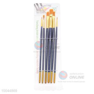 Hot Sale Student <em>Paintbrush</em> Woodlen Handle Artist Oil <em>Paintbrush</em> in Different Shapes, 6Pieces/Set