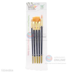 Utility Different Shapes Professional Artist <em>Paintbrush</em> with Long Black Wooden Handle, Utility