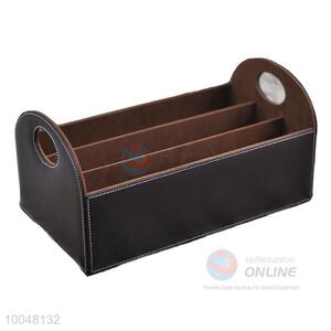 New arrivals brown faux leather <em>storage</em> box