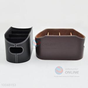 Household products faux leather remote control storage box