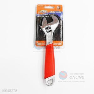 Red Handle 12'' Adjustable Carbon Steel Wrench