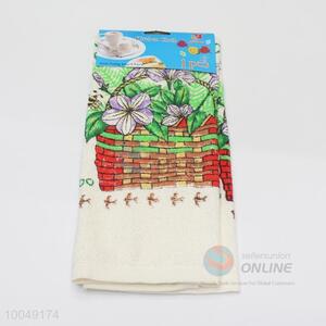 Flower pattern cotton kitchen cleaning cloth