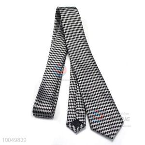 High quality black&white color polyester printing silk men ties for suit