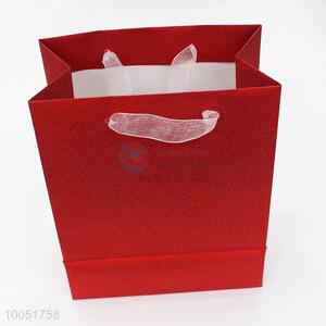 18*10*23CM red glitter paper gift bag with silk handle