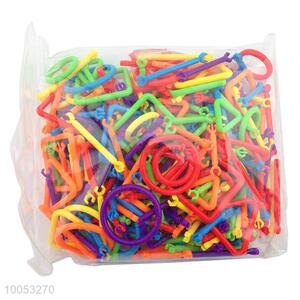 Hot Sale Colourful Building Blocks Toys, Plastic Eucational DIY Sticks