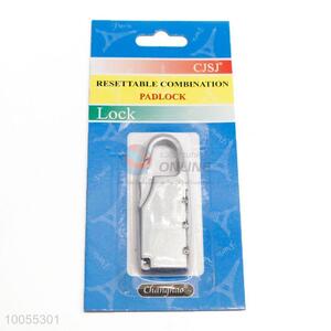 Silver Zinc Alloy Combination Padlock/Number Lock