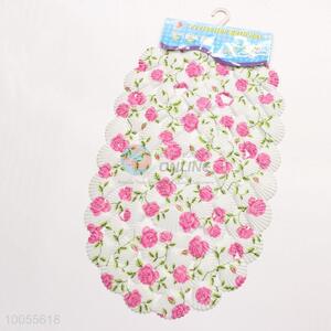 High quality shell-shaped bath mat with peony printing