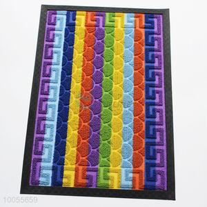 Hot sale rectangular colorful velvet door mat