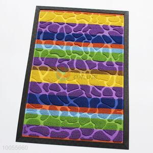 Best price rectangular colorful velvet door mat