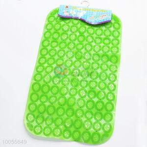 Hot sale rectangular green bath mat with round hole embossing