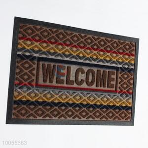 Wholesale rectangular colorful velvet door mat