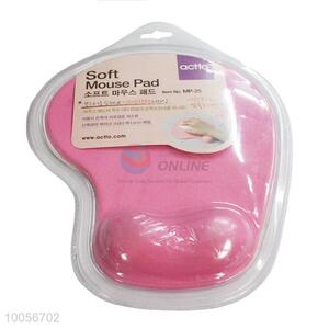 High Quality 19*23*0.3cm Soft Pink Mouse Pad/Mat with Gel Wrist Support