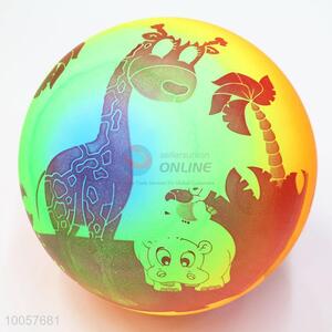 Cartoon rainbow pvc 22cm promotional inflatable beach ball