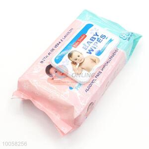 80pcs alcohol-free baby wipes with aloe vera&lanolin
