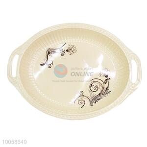 Round Melamine Serving Tray With Handle
