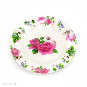 Melamine Plate With Flower Design Printing