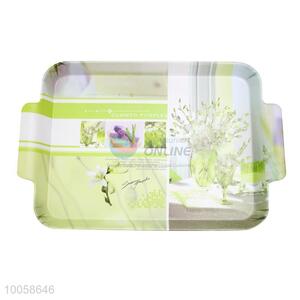 Rectangle Melamine Serving Tray With Handle