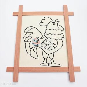 Hot sale cock pattern wooden drawing board