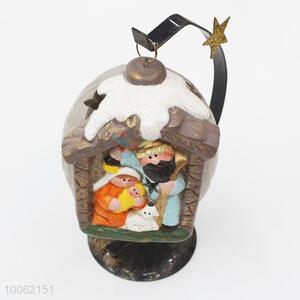 Religious resin small crafts with light for decoration