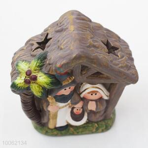 Cute resin crafts house garden miniatures decoration bonsai with light