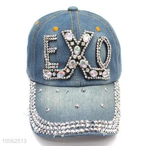 Fashion diamond-studded EXO shape cowboy hat