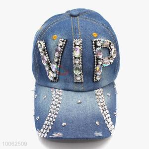 Wholesale fashion printing VIP diamond-studded girl/boy cowboy hat peak cap