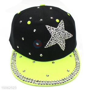 Fashion printing star peak cap distressed denim washed denim sun-shade hat