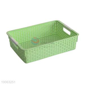 Household rectangular plastic storage basket