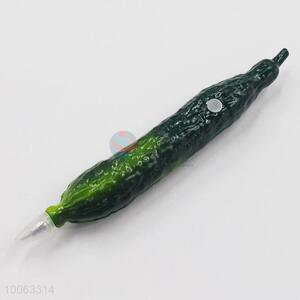 Hot Sale 14*2.5cm Cucumber Shaped Ball-point Pen with Magnetic Sticker