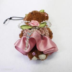 6cm plush princess bear keychain/bag hanger for girl