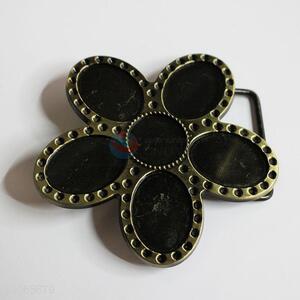 Best price floral shape zinc alloy belt buckle