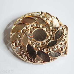 Fashion round floral metal zinc alloy belt buckle