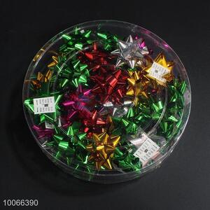 Cheap 5cm ribbon star bow/flower for decoration