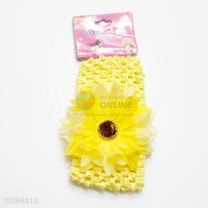 Yellow Hair Ring/Hair Band with Decorative Flower