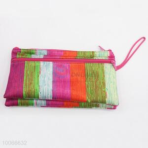 Hot Sale 21.5*12cm Coulorful Double-layers Pen Bag