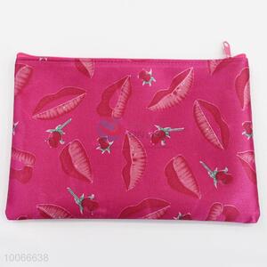 Wholesale 21*14cm Pink Pen Bag with Lips Print