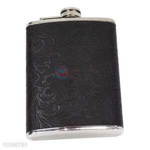 High-quality 201 stainless steel black whisky flask/wine pot/hip flask