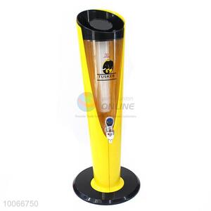 High-end beer <em>dispenser</em> yellow wine pourer drink tower with light