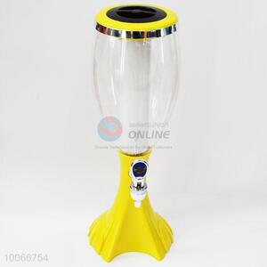 Hot sale glass yellow wine pour beer dispenser with light