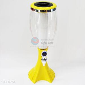 Hot sale glass yellow wine pour beer <em>dispenser</em> with light