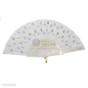 Promotional summer portable beautiful folding hand fan plastic fan