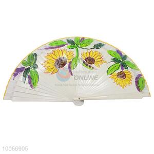 Wholesale printed decorative pattern wooden double-faced fan