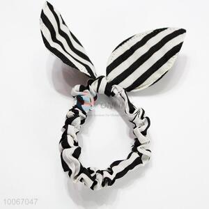 Black Streak Hair Ring with Rabbit Ears