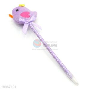 Purple birds plush ball pen for kids