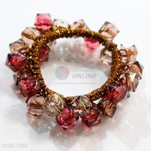 Wholesale women <em>hair</em> rings with glitter beads
