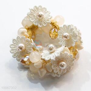 New promotions women <em>hair</em> rings with lace flower