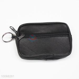 Factory Price Black Coin <em>Purse</em> Artificial Leather Zipper Change <em>Purse</em>