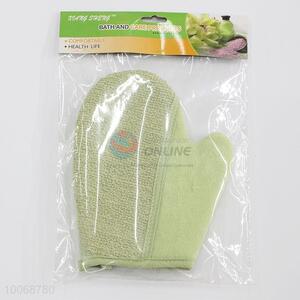 Hot sale green bath shower exfoliating gloves