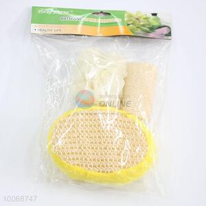 High quality yellow flax massager body care bath set